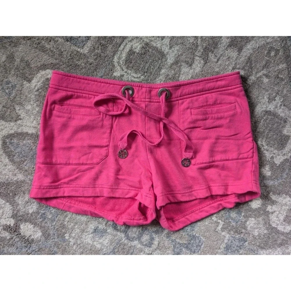 Tory Burch Terry Cloth Size M Shorts Beach Lounge Hot Pink Short Shorts